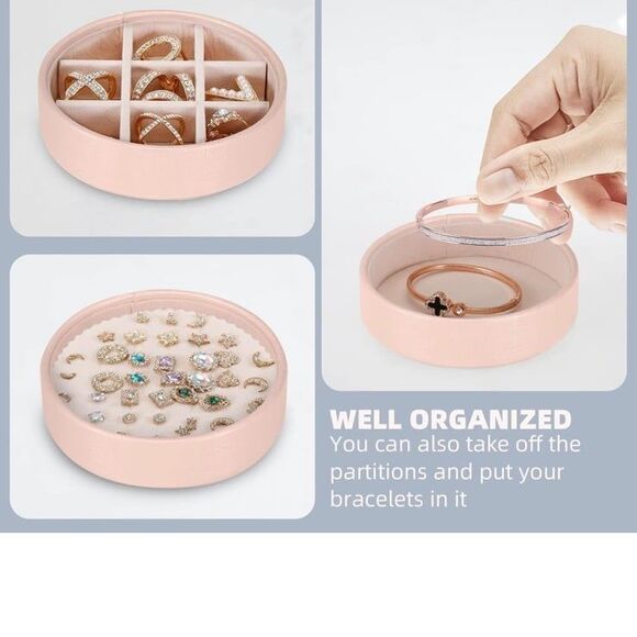 NWT Celosia Travel Jewelry Organizer, with detachable portable  travel case pink - Picture 4 of 12